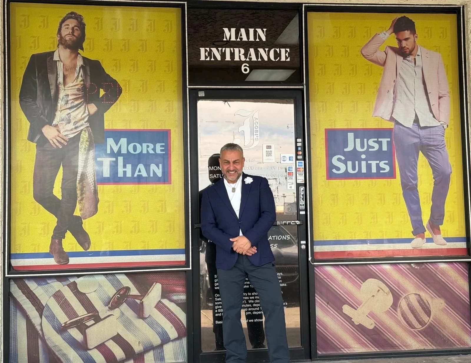 Jacobi's Men's Fashion store entrance — More Than Just Suits