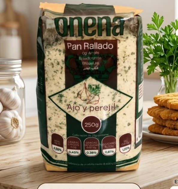 Pan rallado ajo y perejil Onena 250 g