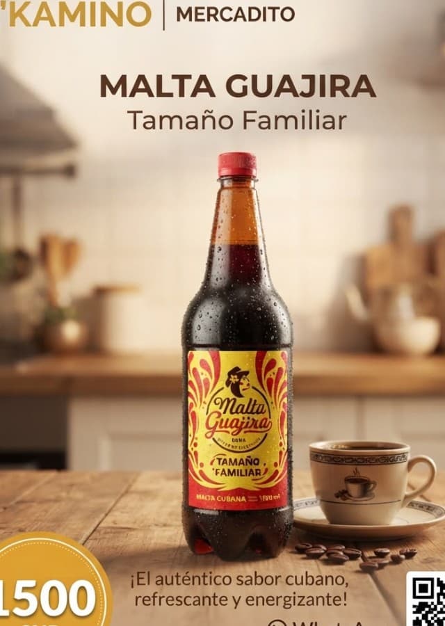 Malta Guajira tamaño familiar (botella 1590 ml)