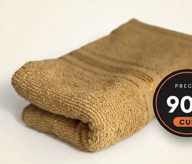 Toalla de felpa premium color mostaza
