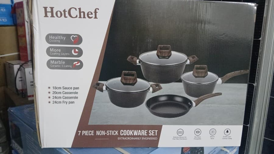 Set de ollas antiadherentes HotChef 7 piezas