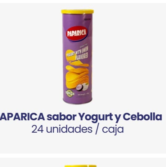 PAPARICA sabor Yogurt y Cebolla