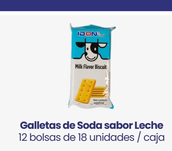 Galletas de Soda sabor Leche