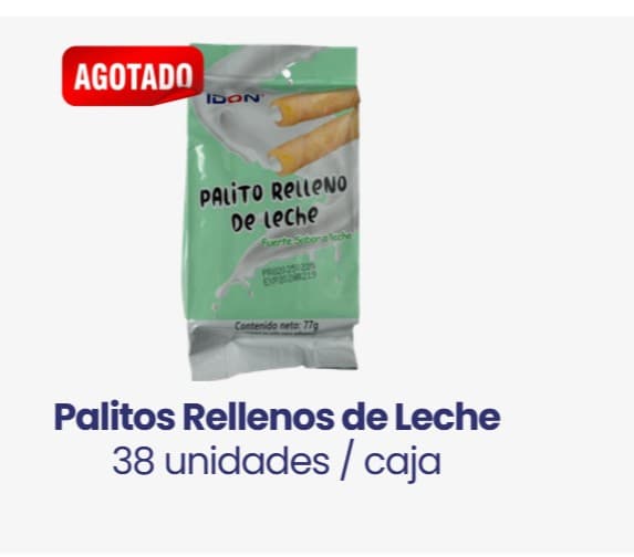 Palitos Rellenos de Leche