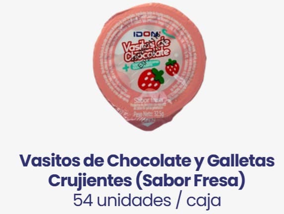 Vasitos de Chocolate y Galletas Crujientes (Sabor Fresa)